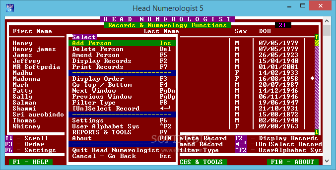 Berst Free professional quality numerology software Head Numerologist. Download Right Now!