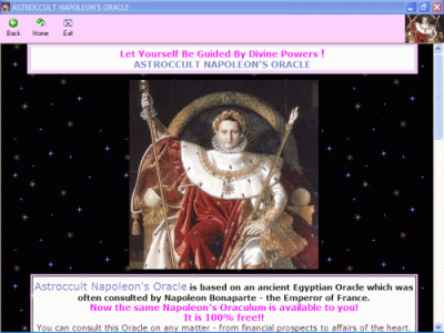 Astroccult Napoleon's Oracle screen shot
