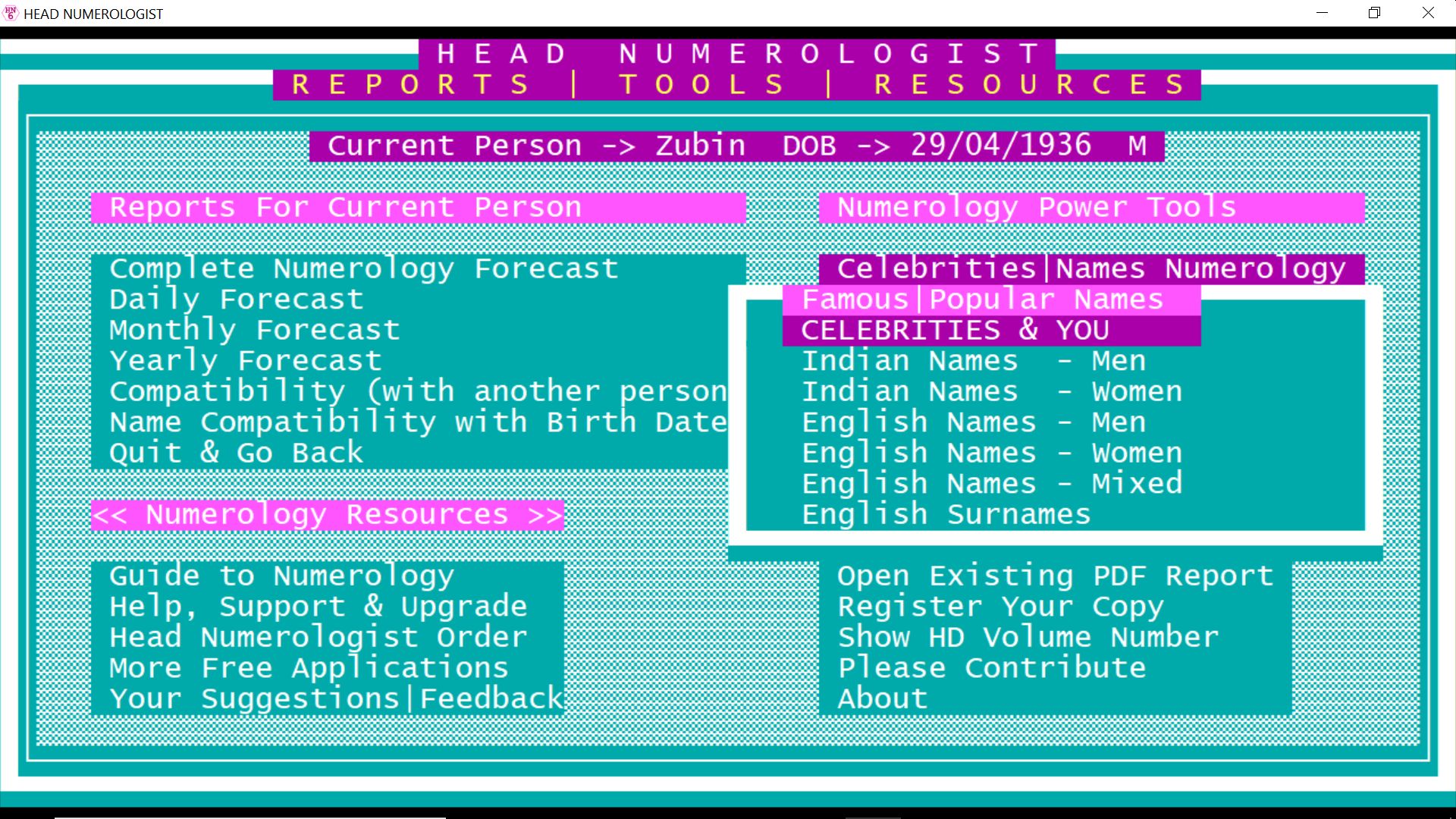 Best Free professional numerology software Head Numerologist. Download Right Now!